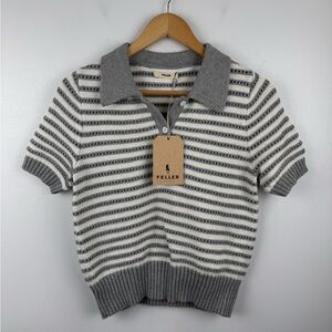 NWT Feller Women Harriette Nautical Polo Sweater Size XS/S